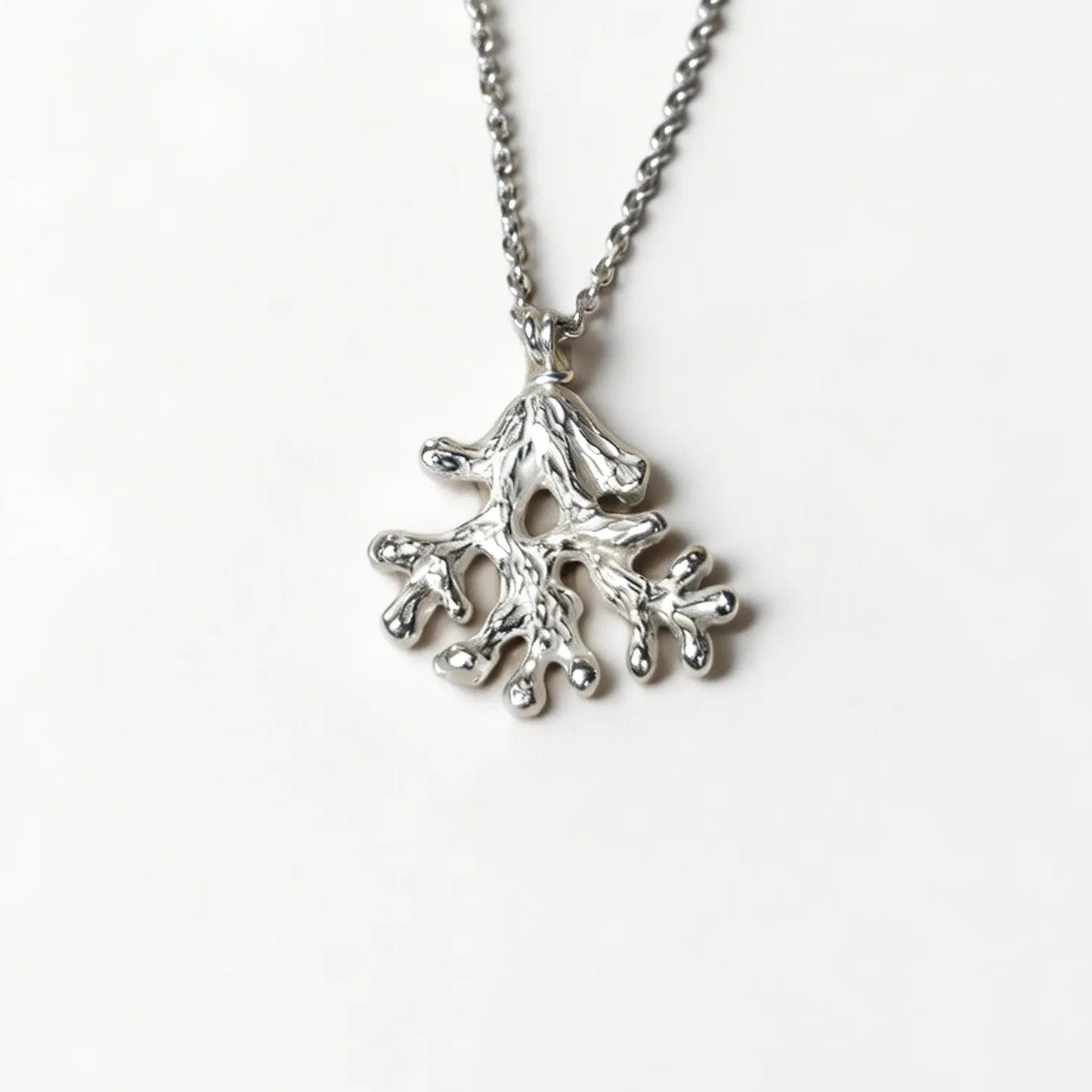 organic coral pendant necklace