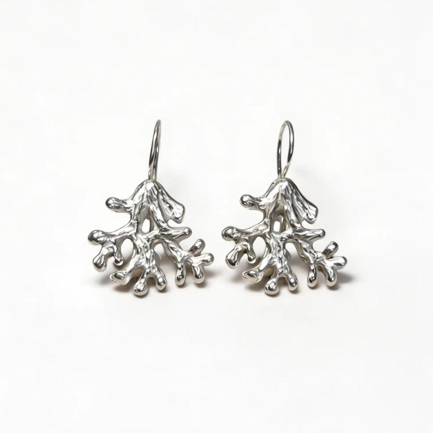 Medium coral drop earrings