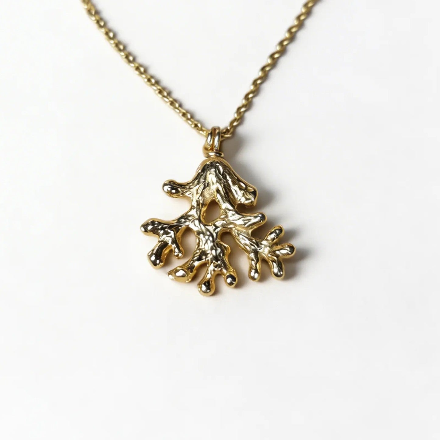 organic coral pendant necklace