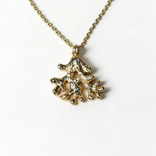 collana pendente corallo organico